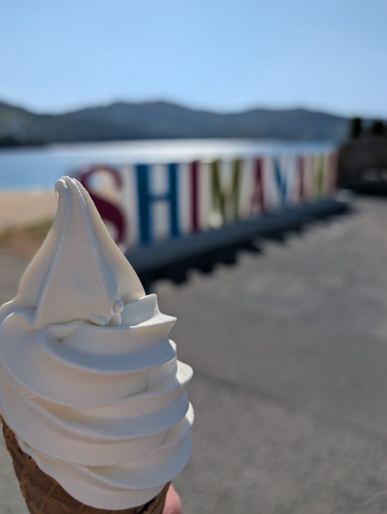 サイクリング休憩のソフトクリーム