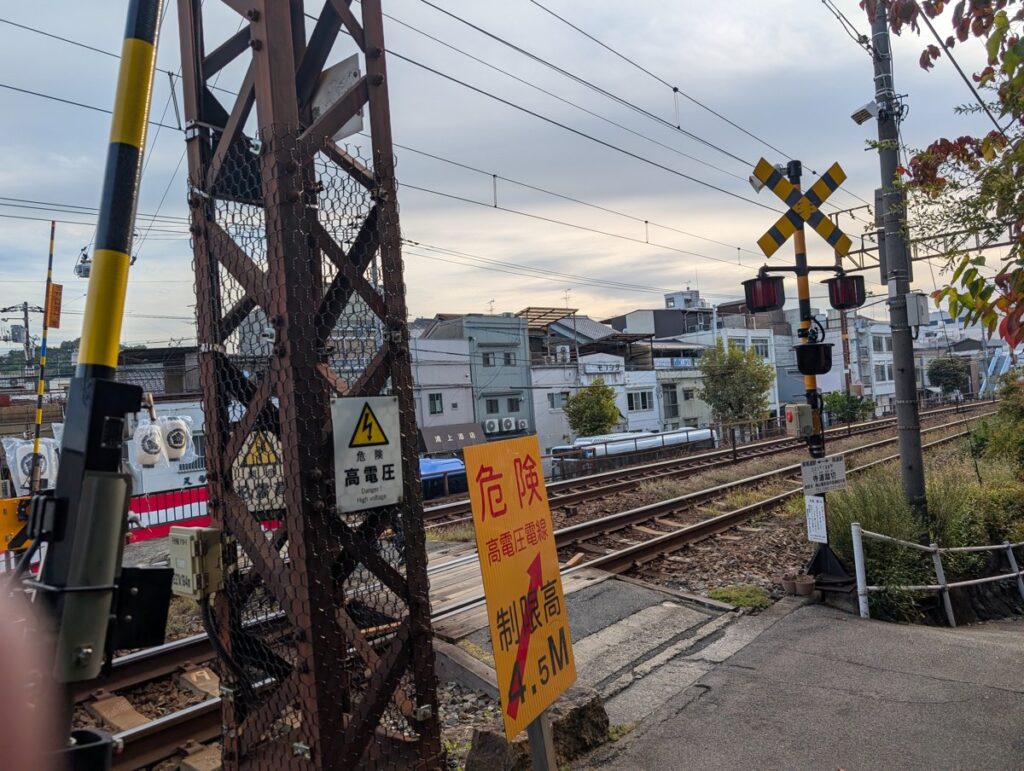 尾道の踏切