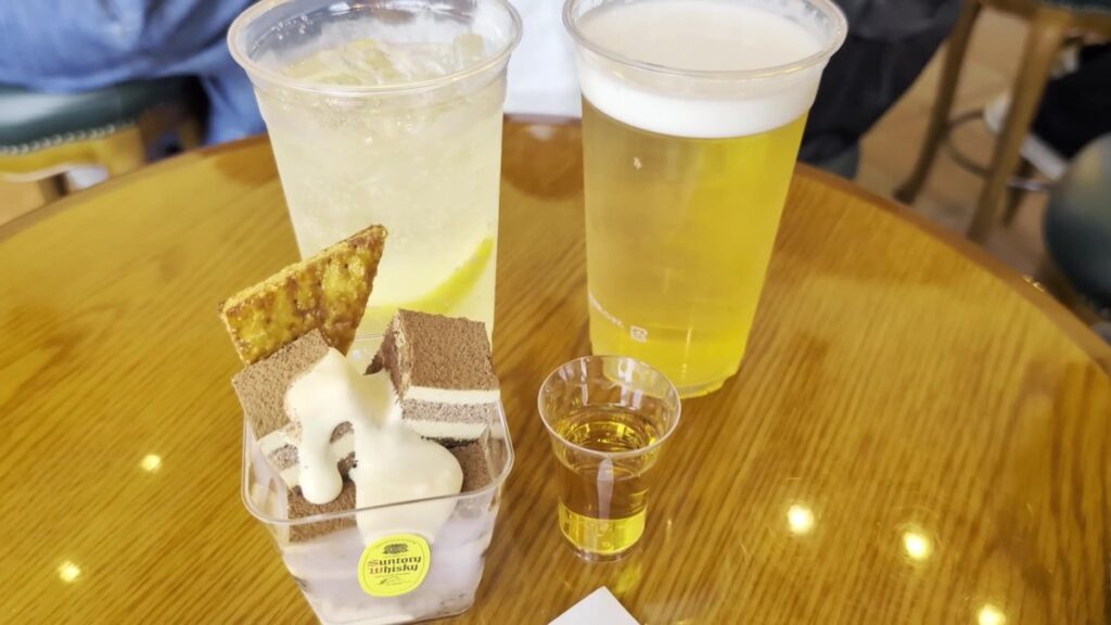 パークサイド・グリルのウイスキースイーツとお酒